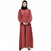 Loose fit Crinkle fabric abaya - Rose Bricks